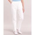 Blair Women's DenimEase Full-Elastic Classic Pull-On Jeans - White - 14PS - Petite Short