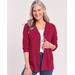 Blair Women's Essential Button Front Jacket - Red - M - Misses