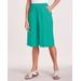Blair Women's Crinkle Calcutta Cloth Split Skirt - Green - PS - Petite