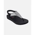 Women's Skechers Womens/Ladies Meditation - Rockstar Flip Flops - Black - Size: 7