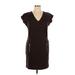 MICHAEL Michael Kors Casual Dress - Mini V Neck Short sleeves: Brown Print Dresses - Women's Size 14