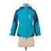 Lands' End Coat: Short Blue Print Jackets & Outerwear - Women's Size Small