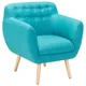 Beliani Retro Fabric Armchair Blue Melby