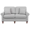 Beliani 2 Seater Fabric Sofa Light Grey Ginnerup