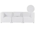 Beliani 3 Seater Modular Jumbo Cord Sofa Off White Lemvig