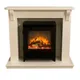 Suncrest Ashby White Mdf & Stainless Steel Freestanding Electric Fire Suite