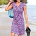 Athleta Dresses | Athleta Nectar Faux Wrap Dress | Color: Purple | Size: S