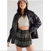 Free People Shorts | Free People Mayfair Pleated Plaid Shorts Evergreen Combo. | Color: Black/Green | Size: 8