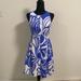 Lilly Pulitzer Dresses | Lilly Pulitzer Cove Fit & Flare Mini Dress Iris Blue Size Medium | Color: Blue/White | Size: M