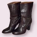 J. Crew Shoes | J Crew Tenley Women's Brown Mid Calf Leather Strapped Boots, Size 8.5 | Color: Brown | Size: 8.5