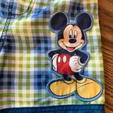 Disney Swim | Disney Store Boys Swim Trunks Size 3 And Swim Shirt Size 4, With Mickey Mouse | Color: Blue/Green | Size: Trunk 3, Shirt 4