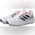 Adidas Shoes | Adidas Men's Run Falcon 3.0 Shoes White Black Crystal White New 8 Wide | Color: Black/White | Size: 8 Wide