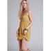 Free People Dresses | Free People So Nice Chiffon Periscopes In The Sky Babydoll Mini Dress | Color: Yellow | Size: Xs