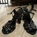 Gucci Shoes | Gucci Melville Studded Bootie Sandal Heel | Color: Black | Size: 7.5