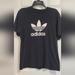 Adidas Tops | Adidas Original Black & White Unisex Vintage 3 Stripe Tshirt Size Medium | Color: Black/White | Size: M