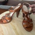 Coach Shoes | Coach Platform Sandals | Color: Brown/Silver | Size: 9