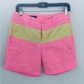 J. Crew Shorts | Jcrew Broken-In Boyfriend Shorts, Size 0, Pink/Yellow Stripe. | Color: Pink/Yellow | Size: 0