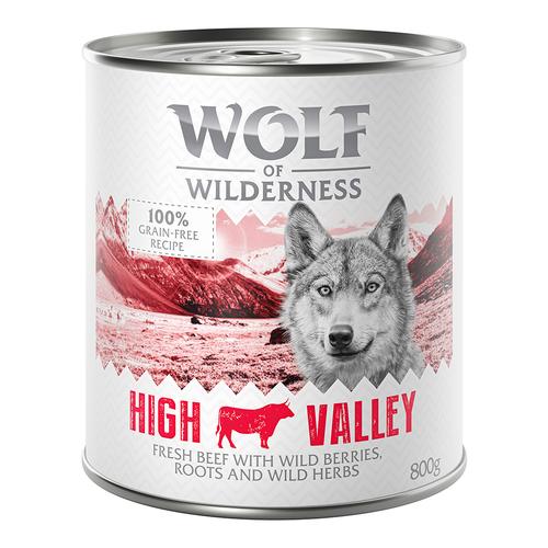 Wolf of Wilderness Adult - Single Protein 6 x 800 g High Valley - Rind