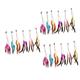 FRCOLOR Feather Hair Pins Hair Accessories for Party Decorations Colourful Hair Clips Real Extensions Tiara Hair Accessories Feather Headdress Bohemian Headpiece Bohemian Hairpiece Pack of 18