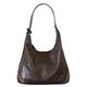 Tote Bag Soft PU Leather and Suede Shoulder Bag Large Capacity Hobo Bag for Women with Inside Open Pocket and Zipper Pocket, One Tote, Two Styles-Brown, Brown