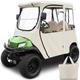 Cartalia Golf Cart Driving Enclosure for 2 Passenger Club Car Precedent, Onward & Tempo, 600D Deluxe Heavy Duty Oxford Cloth Waterproof Windproof Golf Cart Rain Cover (Beige)