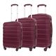 NESPIQ Business Travel Luggage Suitcase Sets Hardside with Double Spinner 3 Piece Travel Luggage Set Lightweight Suitcase Light Suitcase (Color : D, Size : 20+24+28in)