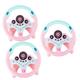 UPKOCH 3 Pcs Simulation Steering Wheel with Base Developmental Toys Driver Car Activity Toy Puzzle Toys Toys Vehicle Toys Pretend Toys Child Pink Co-pilot Electronic Component