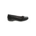 Life Stride Flats: Slip On Wedge Casual Black Solid Shoes - Women's Size 6 1/2 - Round Toe