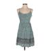 Old Navy Casual Dress - Mini: Teal Aztec or Tribal Print Dresses - Women's Size Small