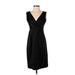 Nanette Lepore Casual Dress - Wrap: Black Dresses - Women's Size 2