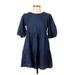 Speechless Casual Dress - DropWaist: Blue Dresses - Women's Size Small