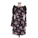 Club Monaco Casual Dress - Party: Black Print Dresses - Women's Size 2