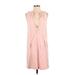 J.Crew Casual Dress - Shift Plunge Sleeveless: Pink Print Dresses - Women's Size Small