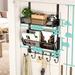 TGBY Wall Storage Organizer w/ Wall Baskets Metal in Black | 26 H x 14.2 W x 4.1 D in | Wayfair 1695338115