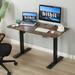 Electric Standing Desk Eclectic Desk For Office Working w/ Memory Preset Options Wood/Metal Accentuations by Manhattan Comfort | Wayfair W16-12193