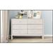 MR Rustic Wooden Dresser w/ 6 Drawers, Storage Cabinet for Bedroom, Anitque White Wood in Brown/White | 30 H x 47.8 W x 18.9 D in | Wayfair