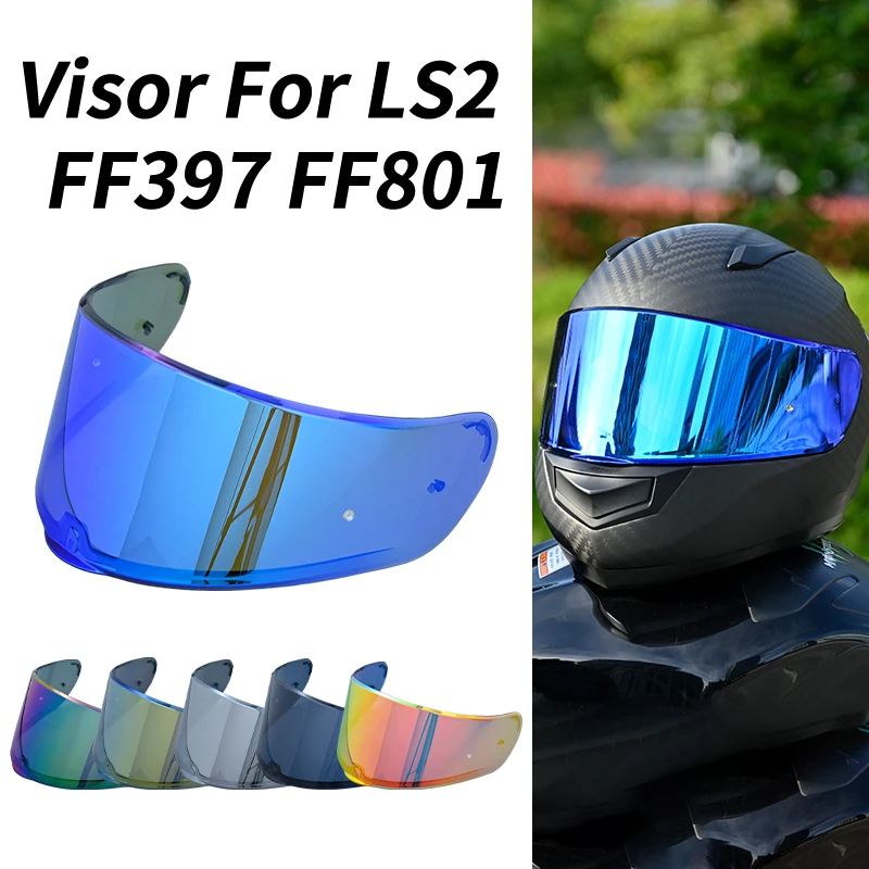 VISIER FÜR LS2 FF397 FF801 Helmvisier Klar/dunkler Rauch/Silber/Regenbogen Nur für LS2 VECTOR Helmmodelllinse Image
