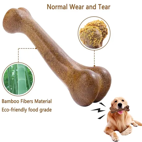 Natürliche Tough Anti-Biss Knochen Unzerstörbar Hund Knochen Kauen Spielzeug für Große Medium Hunde