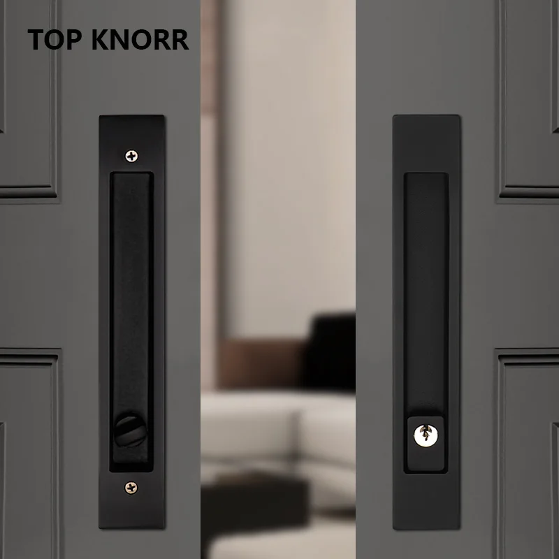 Holztür hängendes Rad Schiebetür schloss Schiebetür schloss schwarzes Schloss Innen küchen hakens chloss unsichtbares Schiebetür schloss