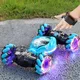 4WD RC Drift Car With Music Led Lights 2.4G Gesture Radio Remote Control Spray Stunt Car 360°