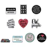 Anti Social Club Enamel Pins Social Anxiety Don't Touch Me Introvert Brooch Lapel Badges Jewelry