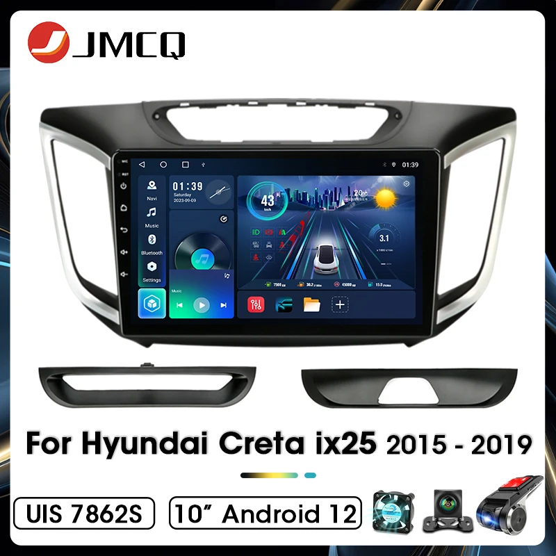 JMCQ 10 "Für Hyundai Creta ix25 2015 2016 2017 2018 2019 Navi Android12 Auto Radio Multimedia Video Player 2Din kopf Einheit carplay Image