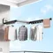 Folding Drying Racks Retractable Clothes Horse Hanger Clothesline Coat Shelves Clothes Line Hanging