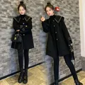 Vintage Female Clothing 2023 Autumn Winter New Wool Coat Women High-End Loose And Slimming Counter