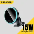 Essager 15W Supporto magnetico per telefono per auto wireless Caricabatteria da auto regolabile a 360 gradi per iPhone15 14 13 Pro Telefono universale Samsung