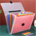 Expanding Files Folder 13 Pockets A4 Rainbow Accordion File Organizer Index Handle File High
