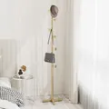 Luxury Coat Rack Floor Standing Metal Frame Coat Hanger For Living Room Bedroom Clothes Storage