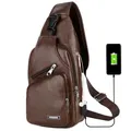 Borse a tracolla da uomo borsa a tracolla USB da uomo borsa a tracolla di design borse a tracolla in pelle pacchetto diagonale nuovo zaino da viaggio 2023