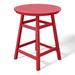 Winston Porter Rovena Round 34.9" Outdoor Bar Table Plastic in Red | 37 H x 34.9 W x 34.9 D in | Wayfair 57CD5E84AF8C4737AD012B7E353F6DCE