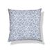 22"x22" Blue Floral Vine Block Cotton Accent Decorative Throw Pillow Poly Filled Removable Insert Square Machine Wash - 22 x 22